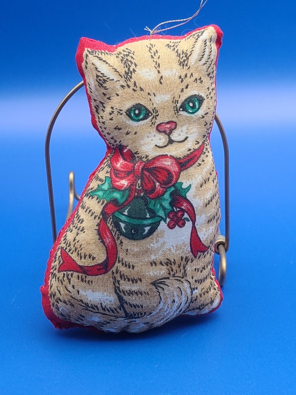 BUNDLE ADD-ON Stuffed Handcrafted Orange Tabby Christmas Ornament